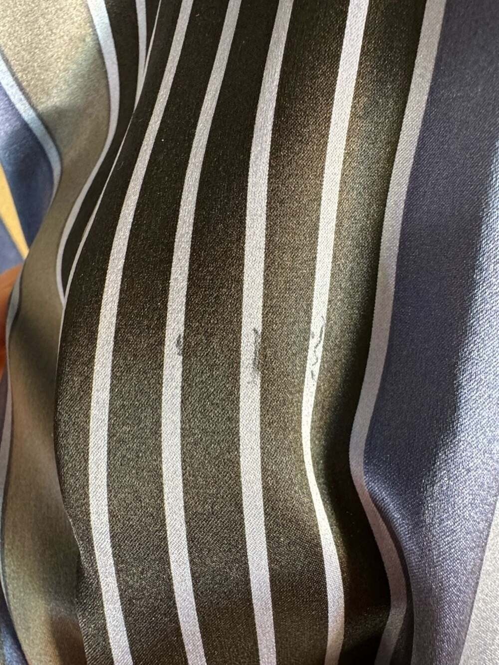 Patrick Christopher 100% Silk Striped Button Down Shirt Size 12 - Picture 4 of 12